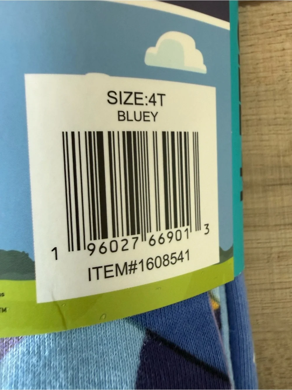 BNIB Bluey Kids 4-Piece Snug Fit Pajama Set 4T